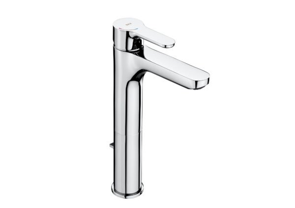 Roca L20 High Basin Mixer | Cold Start, XL Lever, Pop-Up Waste | Chrome