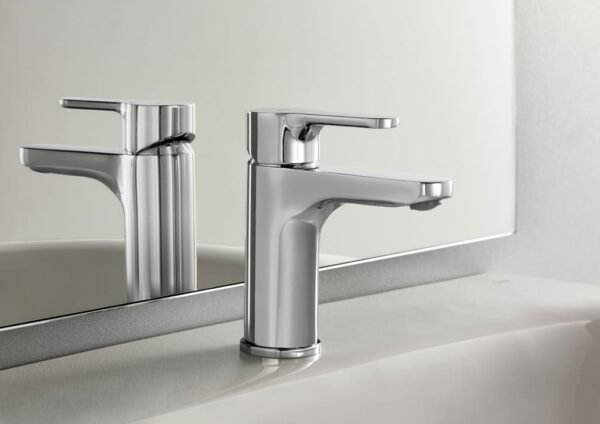Roca L20 Basin Mixer | Cold Start, XL Lever, Water-Saving | Chrome