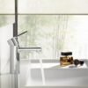 Roca Naia Medium Basin Mixer | Cold Start, Click-Clack Waste | Chrome