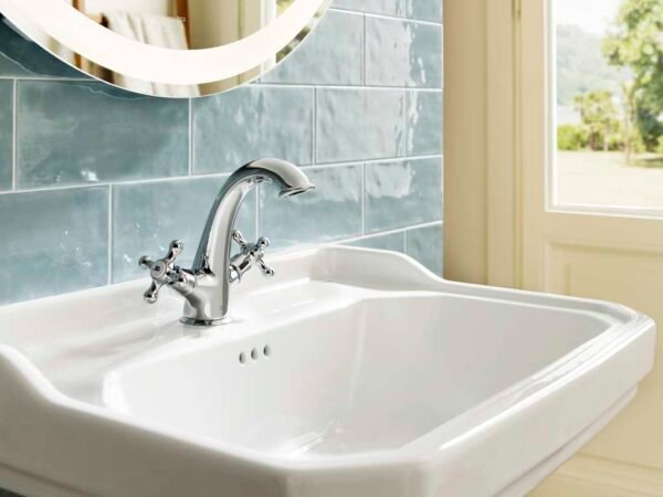 Roca Carmen Twin-Lever Basin Mixer | Vintage Style, Chrome