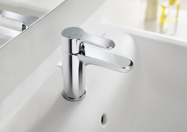 Roca L20 Basin Mixer | Cold Start, XL Lever, Water-Saving | Chrome