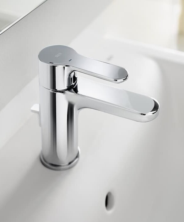 Roca L20 Basin Mixer | Cold Start, XL Lever, Water-Saving | Chrome