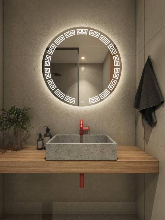 Round LED Bathroom Mirror 600 mm | Touch Control, 3 Light Modes | Buildtique