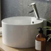 H1012_HAMBURG_01 Bathco Hamburg H1012 Round White Porcelain Washbasin