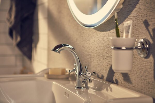 Roca Carmen Twin-Lever Basin Mixer | Vintage Style, Chrome