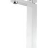 Celite Cube High Basin Mixer | Square Single-Lever, Tall Spout | Chrome