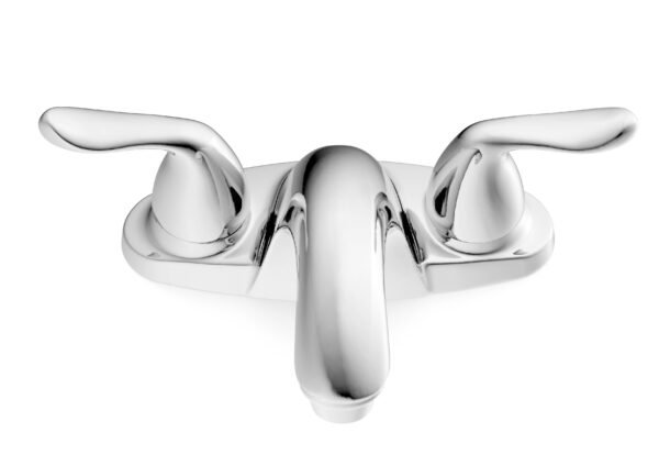 Celite Elemental 4" Centerset Basin Mixer | Twin-Lever, Pop-Up Waste | Chrome