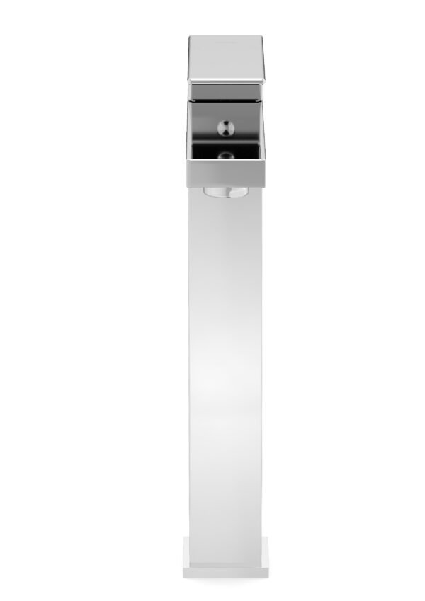 Celite Cube High Basin Mixer | Square Single-Lever, Tall Spout | Chrome