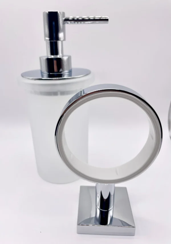 Roca Pure Wall-Mounted Soap Dispenser | Chrome & Glass