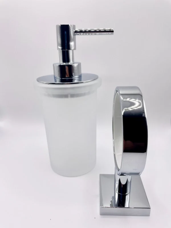 Roca Pure Wall-Mounted Soap Dispenser | Chrome & Glass