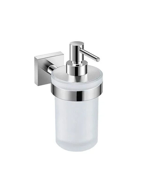 Roca Pure Wall-Mounted Liquid Soap Dispenser, Chrome and Glass